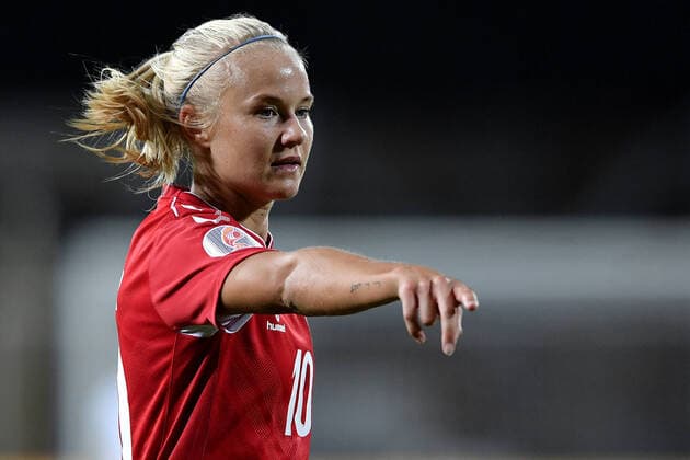 Pernille Harder of Denmark reacts during the Women s EURO 2022 qualifying football match between Italy and Denmark at stadio Carlo Castellani in Empoli (Italy), October, 27th, 2020. Photo Andrea Staccioli Insidefoto andreaxstaccioli