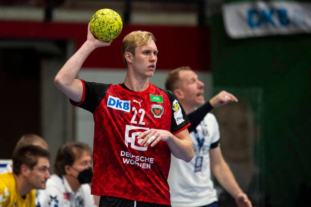 25.10.2020 - Handball, 2020 2021, 1. Bundesliga, 5. Spieltag, GWD Minden - Füchse Berlin: Marian Michalczik (Berlin) Lübbecke Nordrhein-Westfalen Deutschland Kreissporthalle