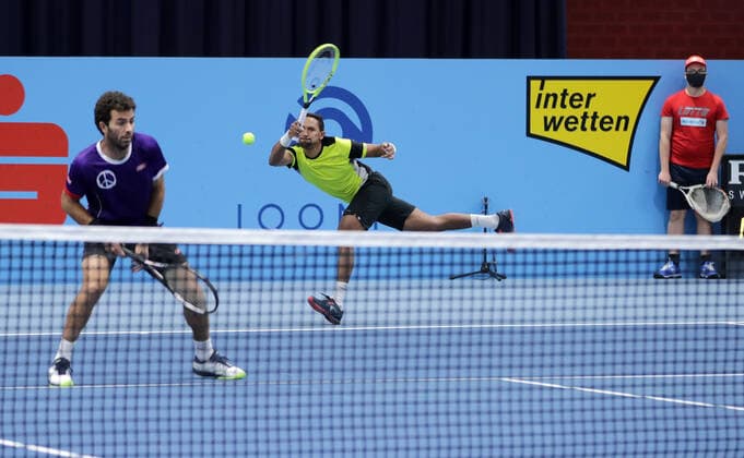 TENNIS - ATP, Tennis Herren Erste Bank Open VIENNA,AUSTRIA,28.OCT.20 - TENNIS - ATP World Tour, Erste Bank Open. Image shows Jean-Julien Rojer (NED) and Raven Klaasen (RSA). GEPAxpictures xWalterxLuger