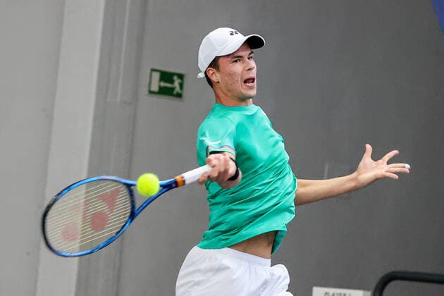 Im Bild: Daniel Altmaier (GER WC) 4 TENNIS CHALLENGER HAMBURG - presented by TANNENHOF, Hamburg, DTB-Stützpunkt Hamburg, 28.10.2020,