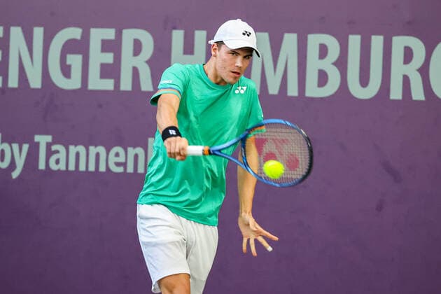 Im Bild: Daniel Altmaier (GER WC) 4 TENNIS CHALLENGER HAMBURG - presented by TANNENHOF, Hamburg, DTB-Stützpunkt Hamburg, 28.10.2020,