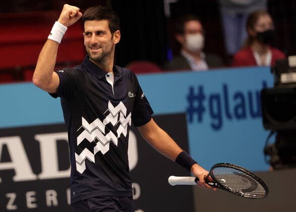 TENNIS - ATP, Tennis Herren Erste Bank Open VIENNA,AUSTRIA,28.OCT.20 - TENNIS - ATP World Tour, Erste Bank Open. Image shows the rejoicing of Novak Djokovic (SRB). GEPAxpictures xWalterxLuger