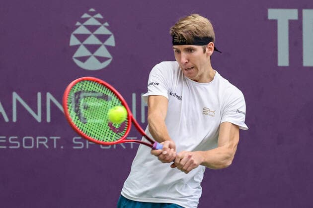 Im Bild: Cedrik-Marcel STEBE (GER) TENNIS CHALLENGER HAMBURG - presented by TANNENHOF, Hamburg, DTB-Stützpunkt Hamburg, 29.10.2020,