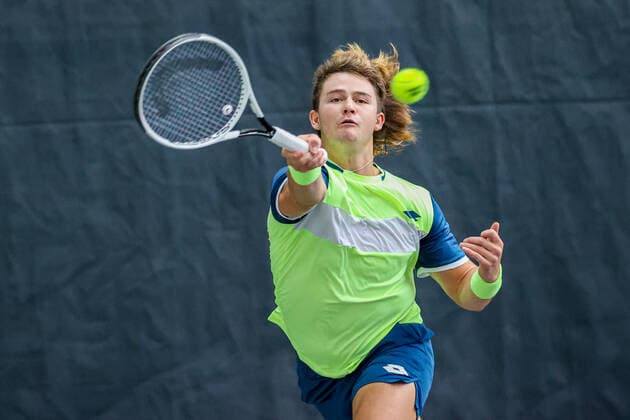 Im Bild: J.J. Wolf (USA) TENNIS CHALLENGER HAMBURG - presented by TANNENHOF, Hamburg, DTB-Stützpunkt Hamburg, 29.10.2020,