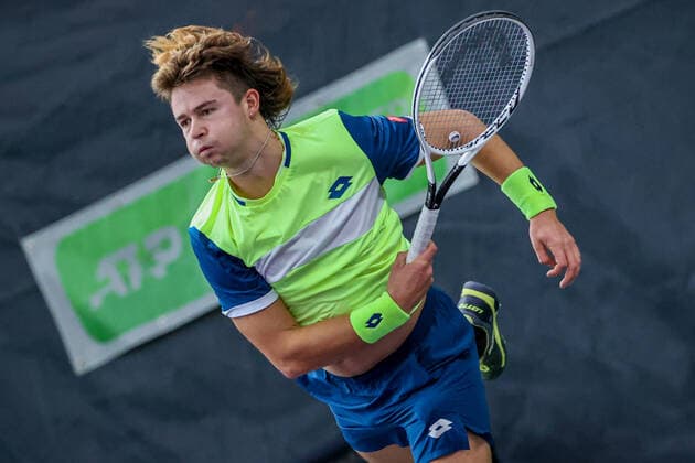 Im Bild: J.J. Wolf (USA) TENNIS CHALLENGER HAMBURG - presented by TANNENHOF, Hamburg, DTB-Stützpunkt Hamburg, 29.10.2020,