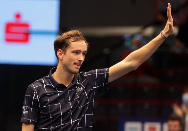 TENNIS - ATP, Tennis Herren Erste Bank Open VIENNA,AUSTRIA,29.OCT.20 - TENNIS - ATP World Tour, Erste Bank Open. Image shows the rejoicing of Daniil Medvedev (RUS). GEPAxpictures xWalterxLuger