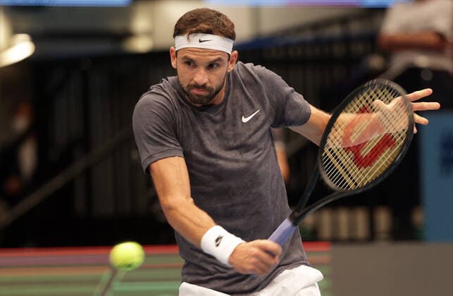 TENNIS - ATP, Tennis Herren Erste Bank Open VIENNA,AUSTRIA,29.OCT.20 - TENNIS - ATP World Tour, Erste Bank Open. Image shows Grigor Dimitrov (BUL). GEPAxpictures xWalterxLuger