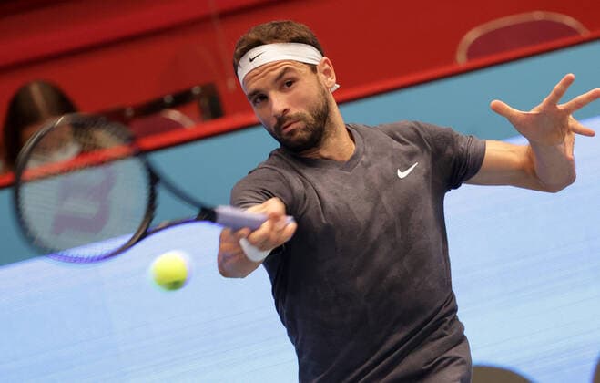 TENNIS - ATP, Tennis Herren Erste Bank Open VIENNA,AUSTRIA,29.OCT.20 - TENNIS - ATP World Tour, Erste Bank Open. Image shows Grigor Dimitrov (BUL). GEPAxpictures xWalterxLuger