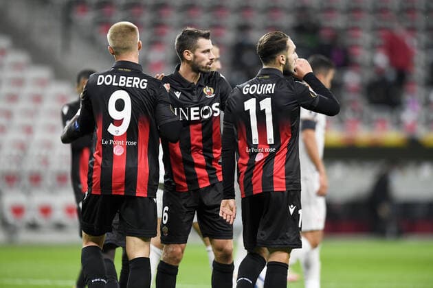 JOIE - FAIR PLAY - 06 MORGAN SCHNEIDERLIN (NICE) FOOTBALL : Nice vs Hapoel Beer Sheva - Ligue Europa - 29 10 2020 FEP Panoramic 
