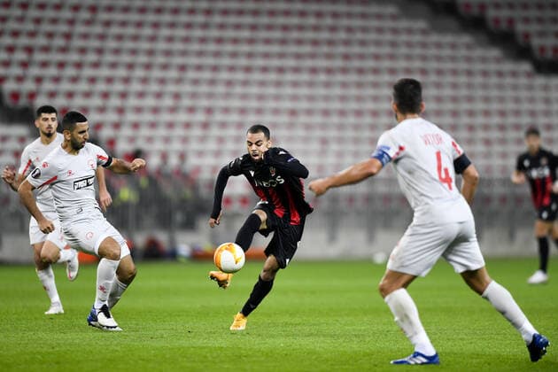 10 ALEXIS CLAUDE MAURICE (NICE) FOOTBALL : Nice vs Hapoel Beer Sheva - Ligue Europa - 29 10 2020 FEP Panoramic 