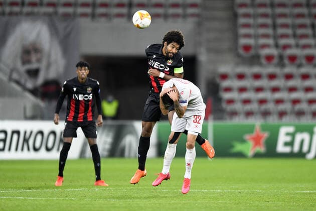 04 DANTE (NICE) FOOTBALL : Nice vs Hapoel Beer Sheva - Ligue Europa - 29 10 2020 FEP Panoramic 