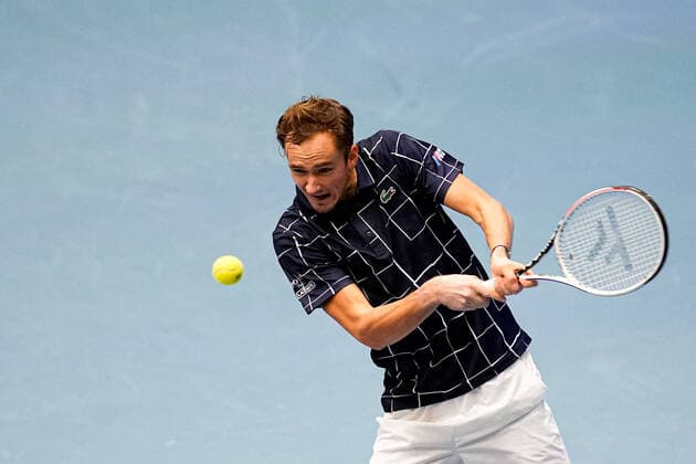 29.10.2020, Wiener Stadthalle, Wien, AUT, ATP, Tennis Herren Tour, Erste Bank Open, im Bild Daniil Medvedev (RUS) Daniil Medvedev of Russia during the Erste Bank Open of the ATP Tour at the Wiener Stadthalle in Vienna, Austria on 2020 10 29.