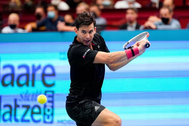 29.10.2020, Wiener Stadthalle, Wien, AUT, ATP, Tennis Herren Tour, Erste Bank Open, im Bild Dominic Thiem (AUT) Dominic Thiem of Austria during the Erste Bank Open of the ATP Tour at the Wiener Stadthalle in Vienna, Austria on 2020 10 29.