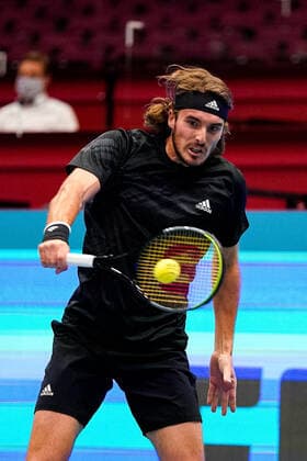 29.10.2020, Wiener Stadthalle, Wien, AUT, ATP, Tennis Herren Tour, Erste Bank Open, im Bild Stefanos Tsitsipas (GRE) Stefanos Tsitsipas of Greece during the Erste Bank Open of the ATP Tour at the Wiener Stadthalle in Vienna, Austria on 2020 10 29.