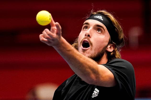 29.10.2020, Wiener Stadthalle, Wien, AUT, ATP, Tennis Herren Tour, Erste Bank Open, im Bild Stefanos Tsitsipas (GRE) Stefanos Tsitsipas of Greece during the Erste Bank Open of the ATP Tour at the Wiener Stadthalle in Vienna, Austria on 2020 10 29.