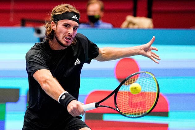 Sport Bilder des Tages 29.10.2020, Wiener Stadthalle, Wien, AUT, ATP, Tennis Herren Tour, Erste Bank Open, im Bild Stefanos Tsitsipas (GRE) Stefanos Tsitsipas of Greece during the Erste Bank Open of the ATP Tour at the Wiener Stadthalle in Vienna, Austria on 2020 10 29.