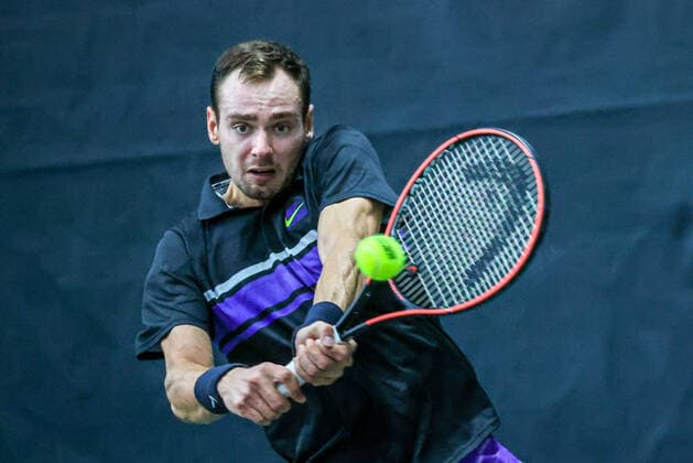 Im Bild: Roman SAFIULLIN (RUS) TENNIS CHALLENGER HAMBURG - presented by TANNENHOF, Hamburg, DTB-Stützpunkt Hamburg, 30.10.2020,