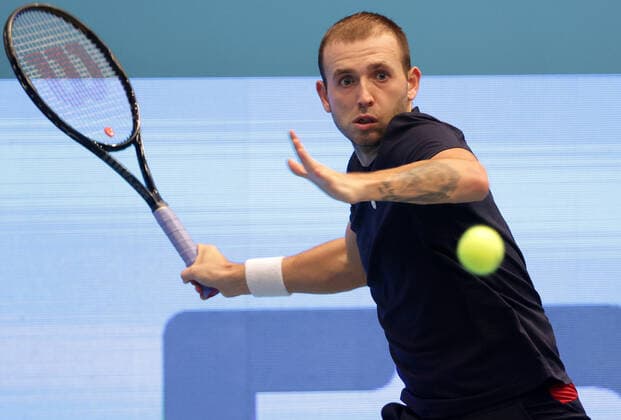 TENNIS - ATP, Tennis Herren Erste Bank Open VIENNA,AUSTRIA,31.OCT.20 - TENNIS - ATP World Tour, Erste Bank Open. Image shows Daniel Evans (GBR). GEPAxpictures xWalterxLuger
