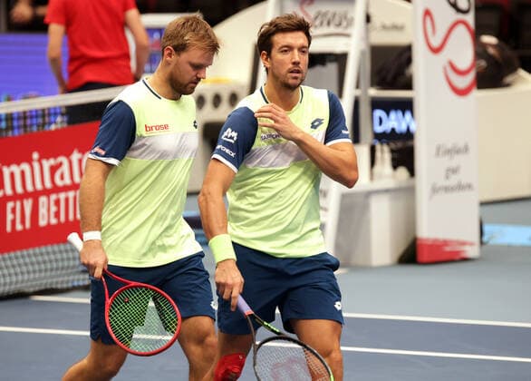 TENNIS - ATP, Tennis Herren Erste Bank Open VIENNA,AUSTRIA,31.OCT.20 - TENNIS - ATP World Tour, Erste Bank Open. Image shows Kevin Krawietz and Andreas Mies (GER). GEPAxpictures xWalterxLuger