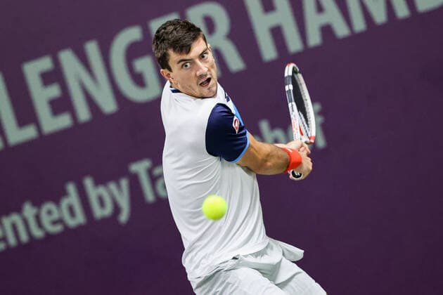 Im Bild: Sebastian Ofner (AUT) TENNIS CHALLENGER HAMBURG - presented by TANNENHOF, Hamburg, DTB-Stützpunkt Hamburg, 31.10.2020,