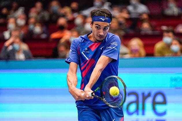 31.10.2020, Stadthalle, Wien, AUT, ATP, Tennis Herren Tour, Erste Bank Open, Halbfinale, im Bild Lorenzo Sonego (ITA) Lorenzo Sonego (ITA) during the semifinal match of Erste Bank Open Tennis Tournament at the Stadthalle in Wien, Austria on 2020 10 31.