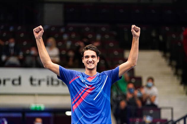 31.10.2020, Stadthalle, Wien, AUT, ATP, Tennis Herren Tour, Erste Bank Open, Halbfinale, im Bild Lorenzo Sonego (ITA) Lorenzo Sonego (ITA) during the semifinal match of Erste Bank Open Tennis Tournament at the Stadthalle in Wien, Austria on 2020 10 31.