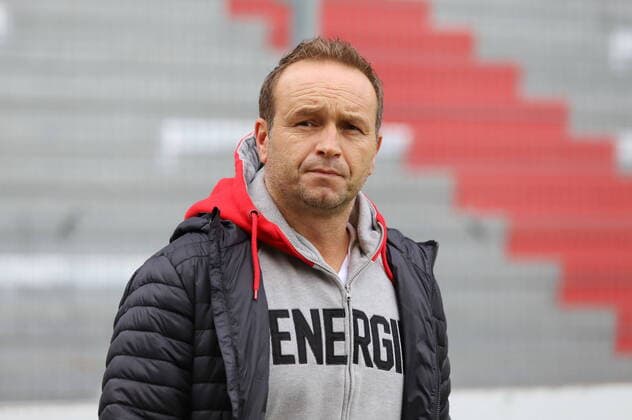 Cheftrainer Dirk Lottner (Energie Cottbus) Fussball Regionalliga Nordost 2020 2021 FC Energie Cottbus - FSV 63 Luckenwalde