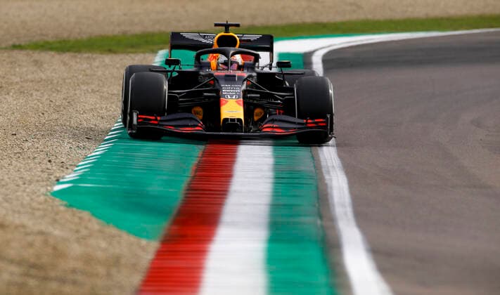 Motorsports: FIA Formula One World Championship, WM, Weltmeisterschaft 2020, Grand Prix of Emilia Romagna, 33 Max Verstappen (NLD, Aston Martin Red Bull Racing), Imola Italy