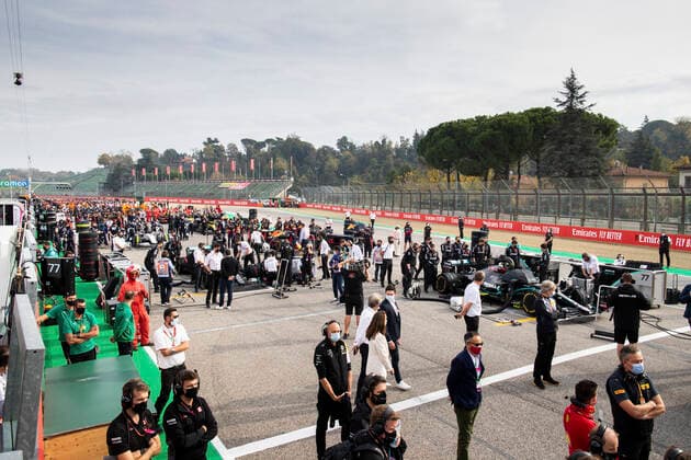 Motorsports: FIA Formula One World Championship, WM, Weltmeisterschaft 2020, Grand Prix of Emilia Romagna, Starting grid Imola Italy