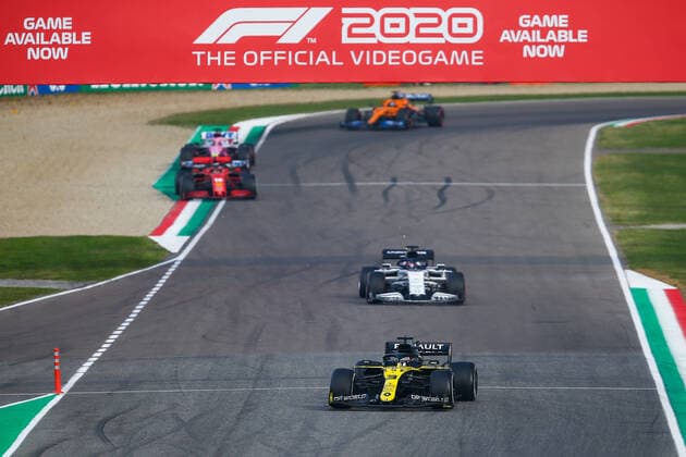 03 RICCIARDO Daniel (aus), Renault F1 Team RS20, action during the Formula 1 Emirates Gran Premio Dell emilia Romagna 2020, Emilia Romagna Grand Prix, from October 31 to November 1, 2020 on the Autodromo Internazionale Enzo e Dino Ferrari, in Imola, Italy FORMULE 1 : Grand prix Emilie Romagne - Imola - Course - 01 11 2020 DPPI Panoramic 