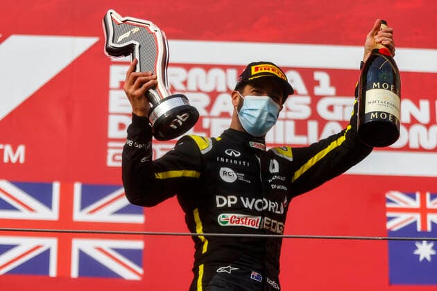 Motorsports: FIA Formula One World Championship, WM, Weltmeisterschaft 2020, Grand Prix of Emilia Romagna Motorsports: FIA Formula One World Championship 2020, Grand Prix of Emilia Romagna, 3 Daniel Ricciardo (AUS, Renault DP World F1 Team),
