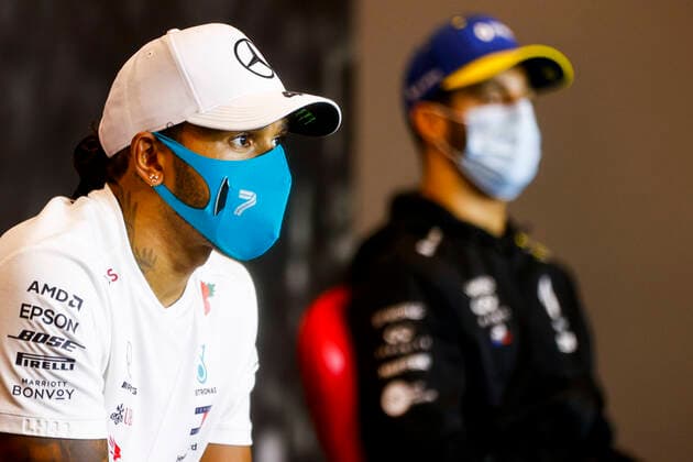 Motorsports: FIA Formula One World Championship, WM, Weltmeisterschaft 2020, Grand Prix of Emilia Romagna Motorsports: FIA Formula One World Championship 2020, Grand Prix of Emilia Romagna, 44 Lewis Hamilton (GBR, Mercedes-AMG Petronas Formula One Team),