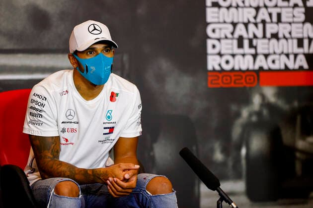 Motorsports: FIA Formula One World Championship, WM, Weltmeisterschaft 2020, Grand Prix of Emilia Romagna Motorsports: FIA Formula One World Championship 2020, Grand Prix of Emilia Romagna, 44 Lewis Hamilton (GBR, Mercedes-AMG Petronas Formula One Team),
