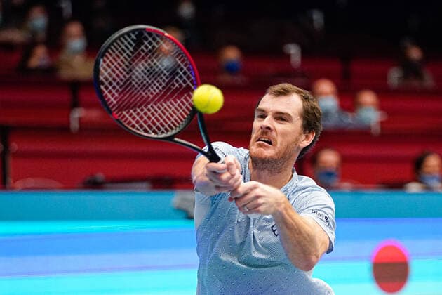 01.11.2020, Stadthalle, Wien, AUT, ATP, Tennis Herren Tour, Erste Bank Open, Doppel, Finale, im Bild Jamie Murray (GBR) Jamie Murray (GBR) during the double final match of Erste Bank Open Tennis Tournament at the Stadthalle in Wien, Austria on 2020 11 01.