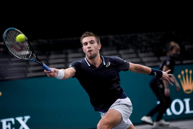 Borna Coric (Cro) TENNIS : Rolex Paris Masters - 02 11 2020 JBAutissier Panoramic 
