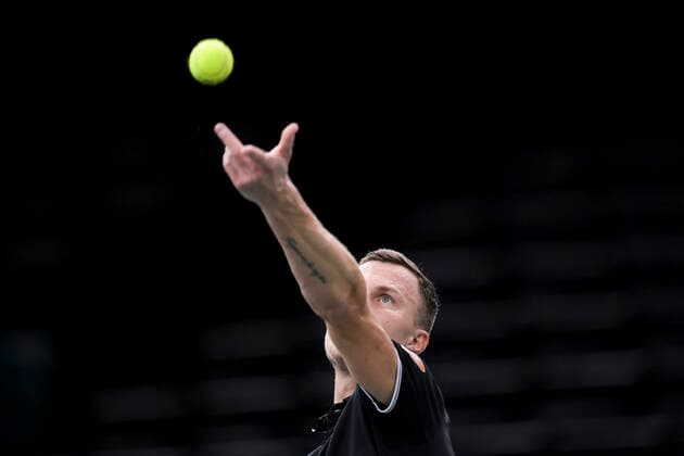 Marton Fuscovics (Hun) TENNIS : Rolex Paris Masters - 02 11 2020 JBAutissier Panoramic 