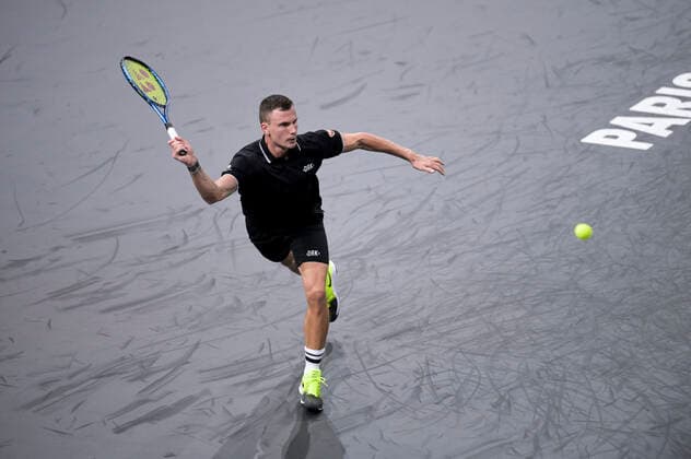 Marton Fuscovics (Hun) TENNIS : Rolex Paris Masters - 02 11 2020 JBAutissier Panoramic 