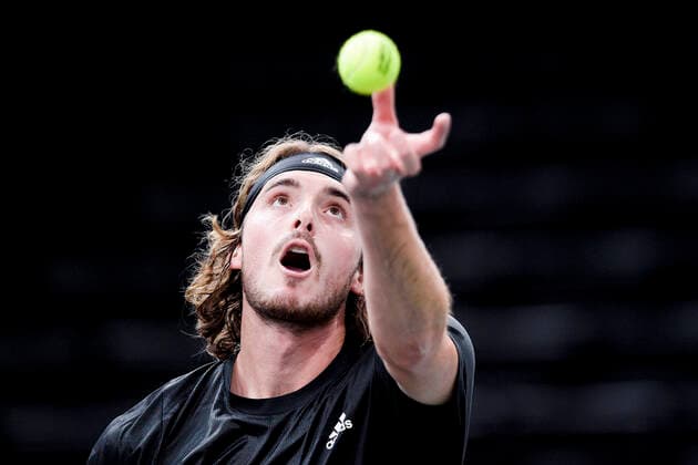 Stefanos Tsitsipas (Gre) TENNIS : Rolex Paris Masters - 03 11 2020 JBAutissier Panoramic 