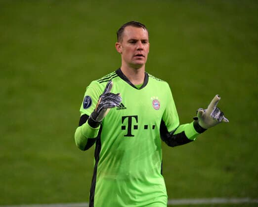 03.11.2020, Fussball Championsleague 2020 2021, Gruppenphase Vorrunde, 3. Spieltag, RB Salzburg - FC Bayern München, in der Red Bull Arena Salzburg. Torwart Manuel Neuer (FC Bayern München) jubelt.