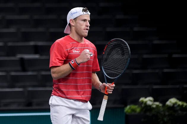 joie de Diego Schwartzman (Arg) TENNIS : Rolex Paris Masters - 04 11 2020 JBAutissier Panoramic 