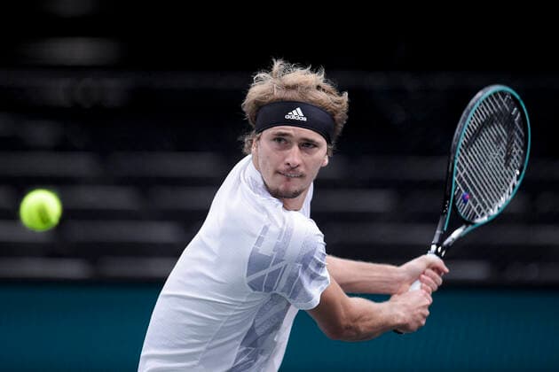 Alexander Zverev (Ger) TENNIS : Rolex Paris Masters - 04 11 2020 JBAutissier Panoramic 