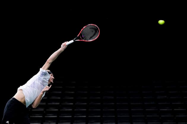 Alexander Zverev (Ger) TENNIS : Rolex Paris Masters - 04 11 2020 JBAutissier Panoramic 