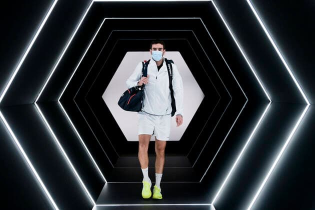 entree de Marin Cilic (Cro) TENNIS : Rolex Paris Masters - 05 11 2020 JBAutissier Panoramic 