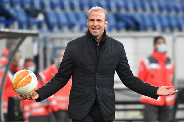 Sport Bilder des Tages 05.11.2020, xmeix, UEFA Europa League, TSG 1899 Hoffenheim - FC Slovan Liberec, emspor. v.l.n.r, Hoffenheims Trainer Sebastian Hoeness (TSG 1899 Hoffenheim) (DFL DFB REGULATIONS PROHIBIT ANY USE OF PHOTOGRAPHS as IMAGE SEQUENCES and or QUASI-VIDEO) Sinsheim
