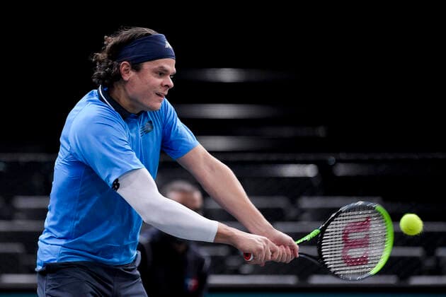 Milos Raonic (Can) TENNIS : Rolex Paris Masters - 06 11 2020 JBAutissier Panoramic 