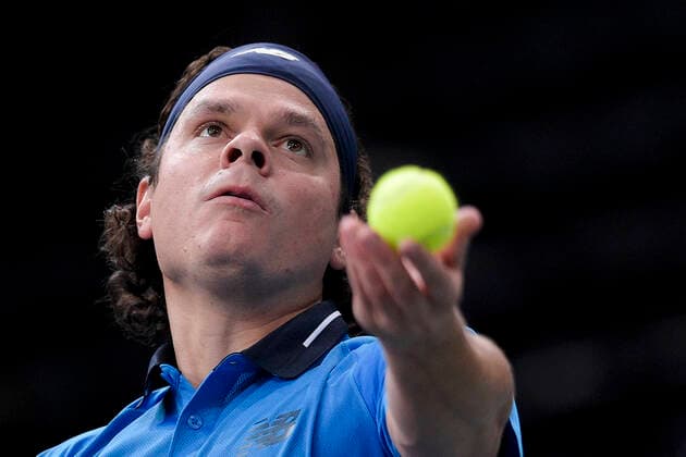 Milos Raonic (Can) TENNIS : Rolex Paris Masters Demi Finale - 07 11 2020 JBAutissier Panoramic 