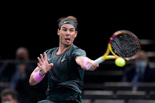 Rafael Nadal (Esp) TENNIS : Rolex Paris Masters Demi Finale - 07 11 2020 JBAutissier Panoramic 