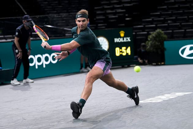 Rafael Nadal (Esp) TENNIS : Rolex Paris Masters Demi Finale - 07 11 2020 JBAutissier Panoramic 