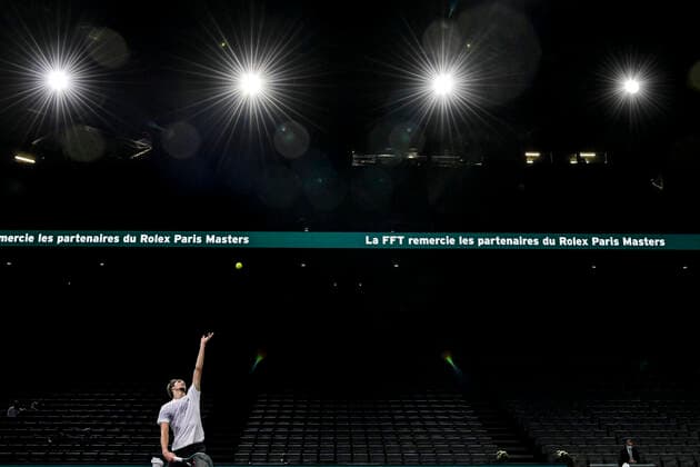 Alexander Zverev (Ger) TENNIS : Rolex Paris Masters Demi Finale - 07 11 2020 JBAutissier Panoramic 