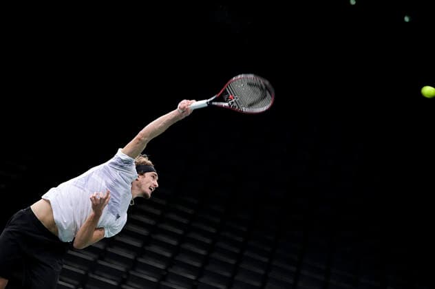 Alexander Zverev (Ger) TENNIS : Rolex Paris Masters Demi Finale - 07 11 2020 JBAutissier Panoramic 
